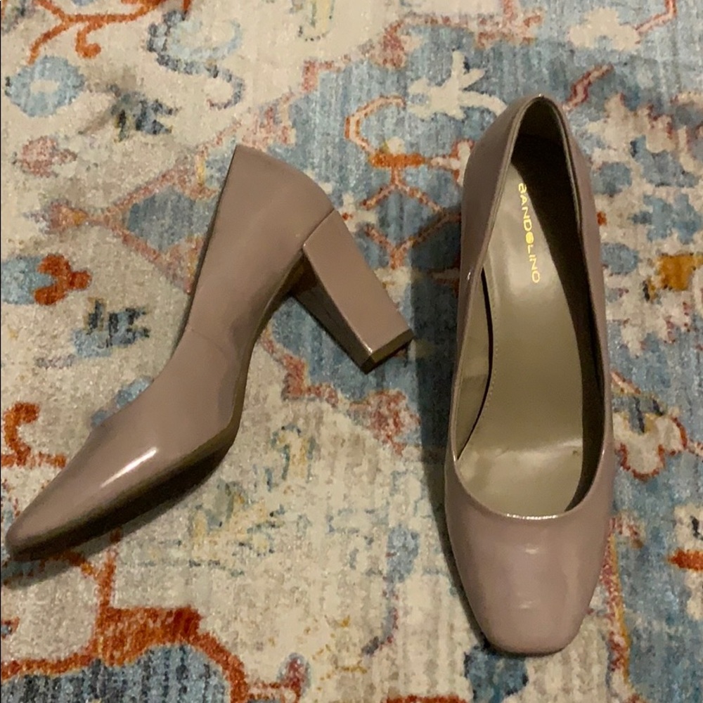 Bandolino Nude Patent Pumps